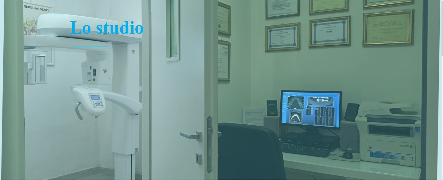 Sala diagnostica con Cone Beam e postazione digitale