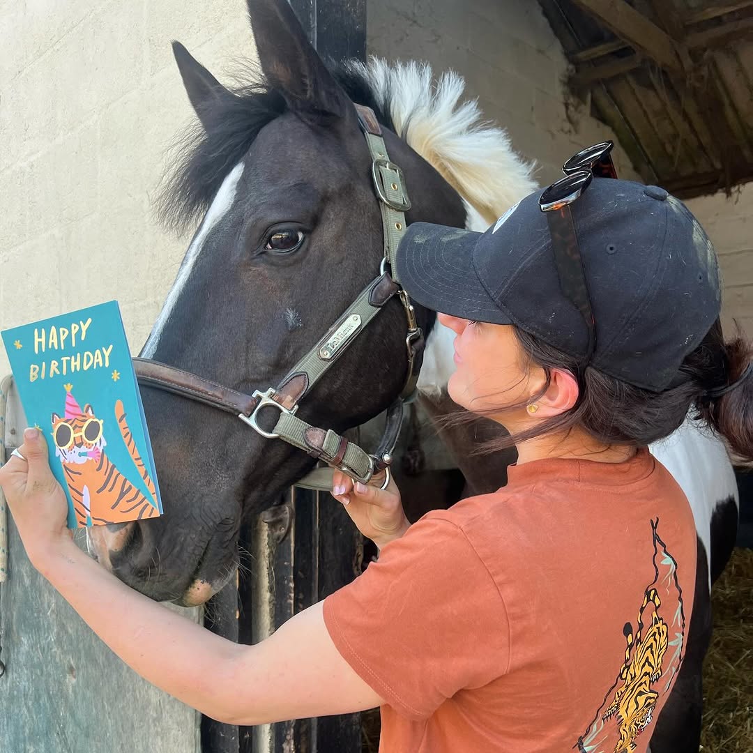 Close up love with rescued horse