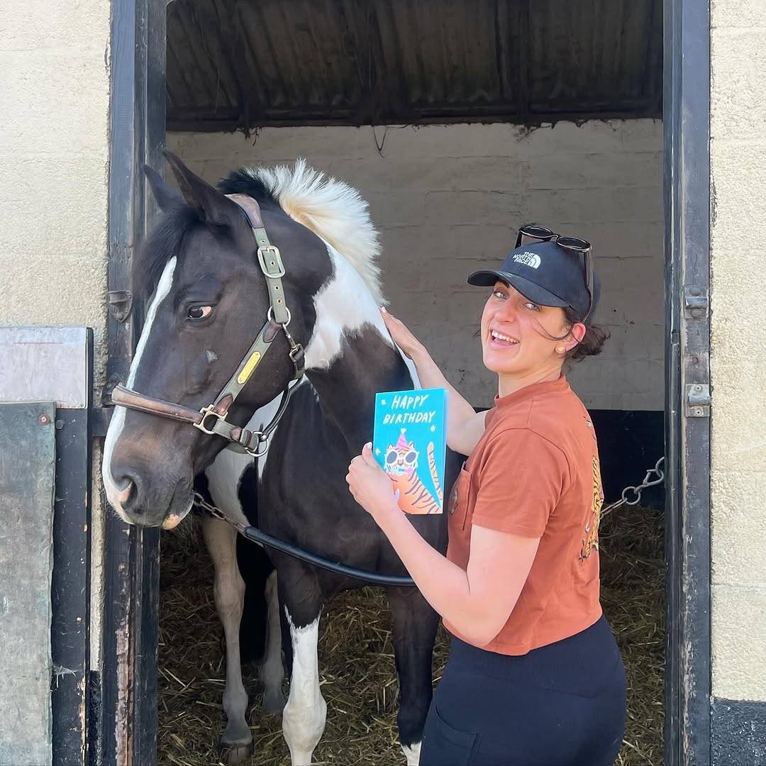 Birthday celebration with rescued horse